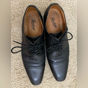 Florsheim Black Leather Cap Shoes Oxford Shoes